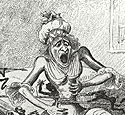 18th Century etching of sick woman.